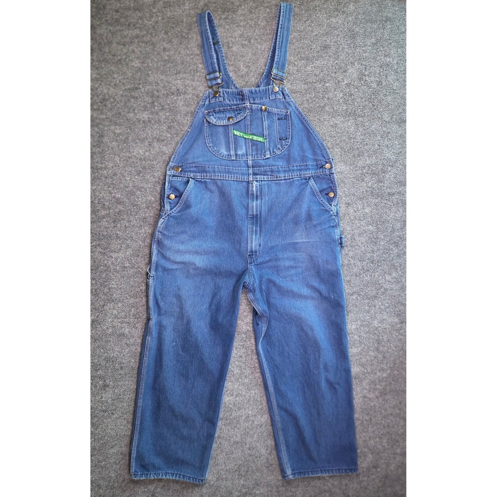Key Imperial Overalls Mens 44x29 Blue Denim Aristocrat Workwear Bibs